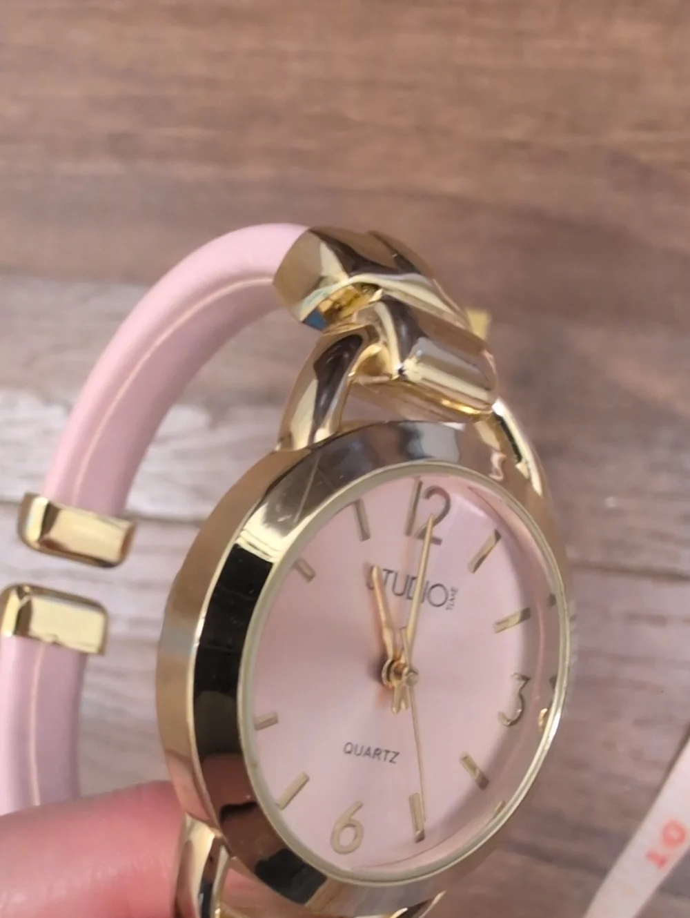 Gold-Tone Pink Dial Women's Watch